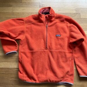 Vintage Patagonia Synchilla Fleece Quarter Zip Pullover Orange Men’s Large